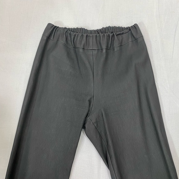 The Row leather leggings pant dark gray zipper at ankle size S - Picture 4 of 6